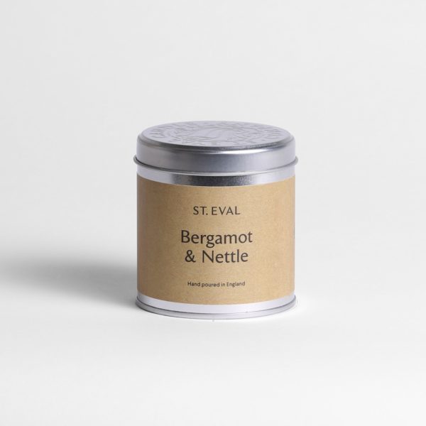 begamot and nettle candle tin