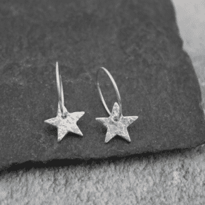 hammered star hoops