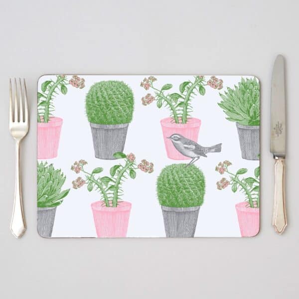 cactus and bird placemats by thornback and peel