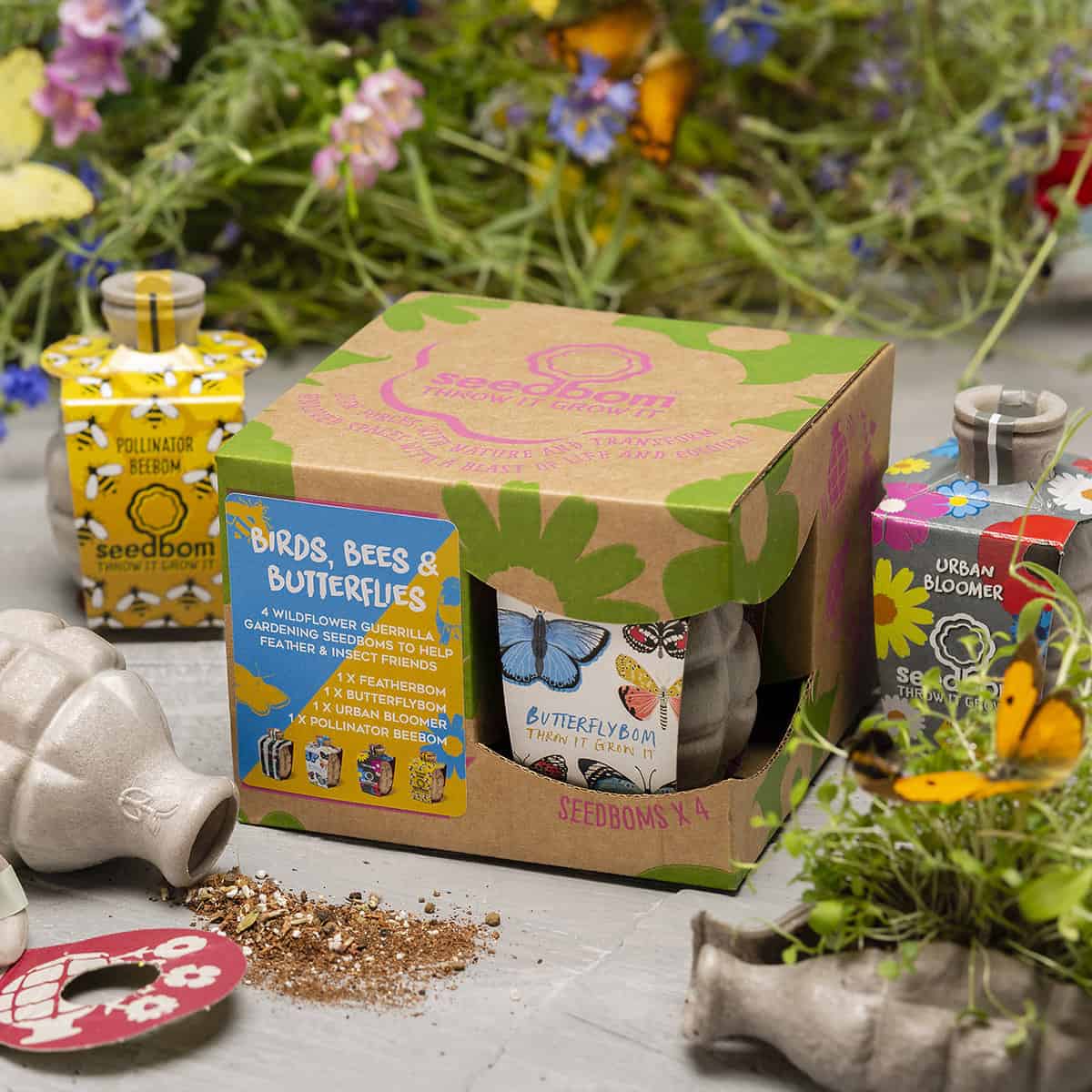 birds bees and butterflies seedbom gift box