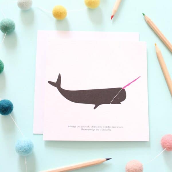 unicorn whale card