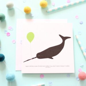 funny age whale card