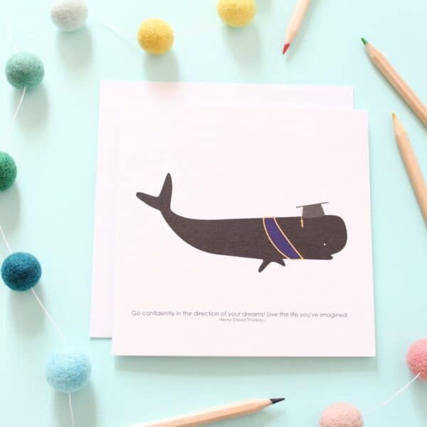 graduation whale card
