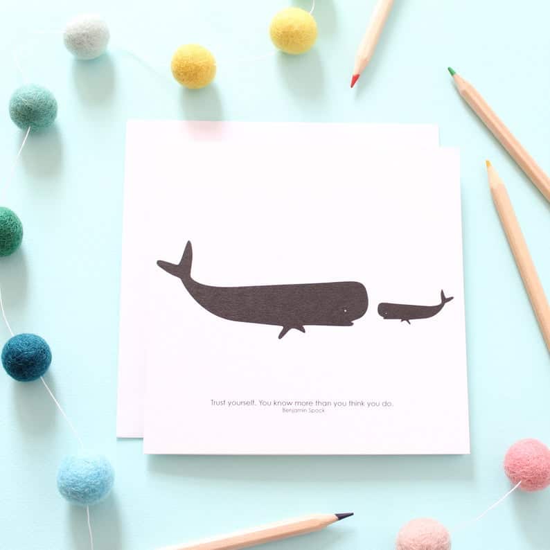trust yourself whale card