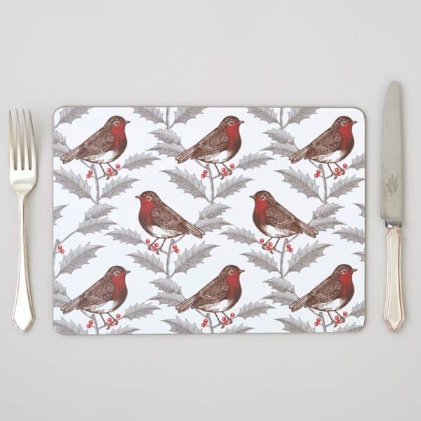 robin & holly placemats by thornback & peel
