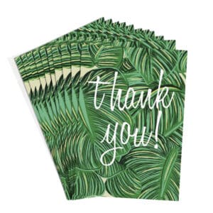 green leaves thank you cards by caroline gardner