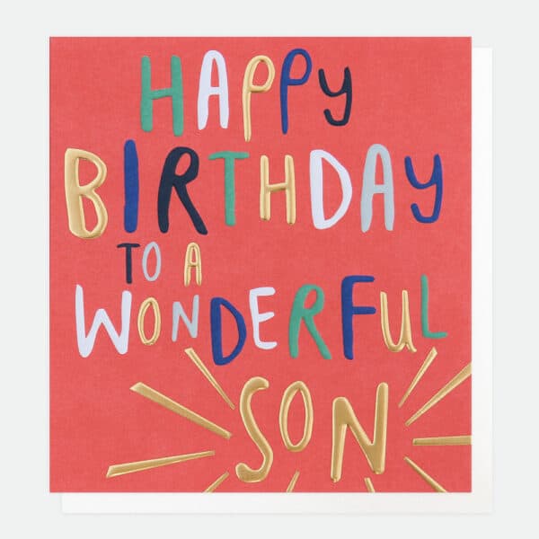 happy birthday son card by caroline gardner