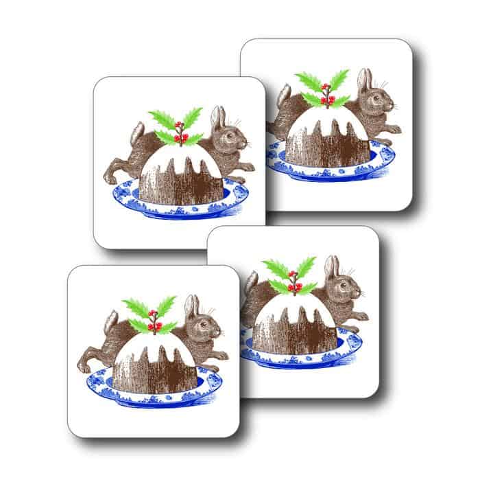 Christmas pudding coasters by thornback & peel