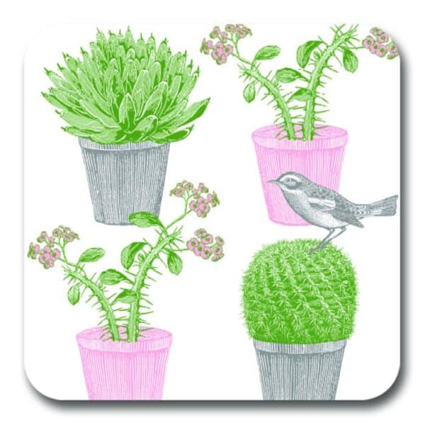 Cactus and bird potstand by Thornback & Peel