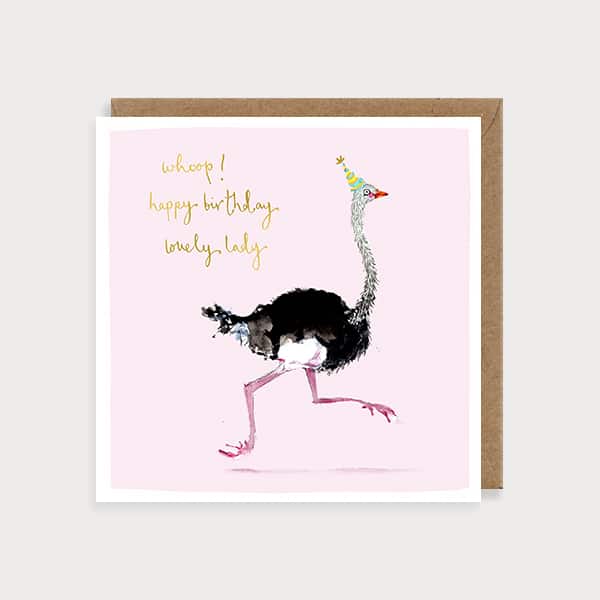 Ostrich card by louise mulgrew