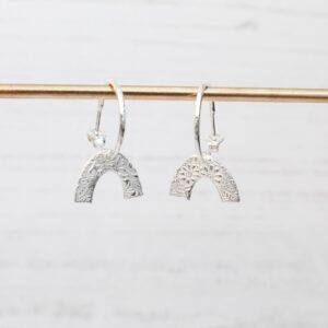 Handmade Sterling Silver Rainbow Hoops By lucy kemp jewellery