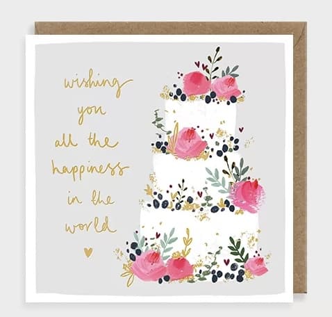 Happiness in the world cake card by louise mulgrew