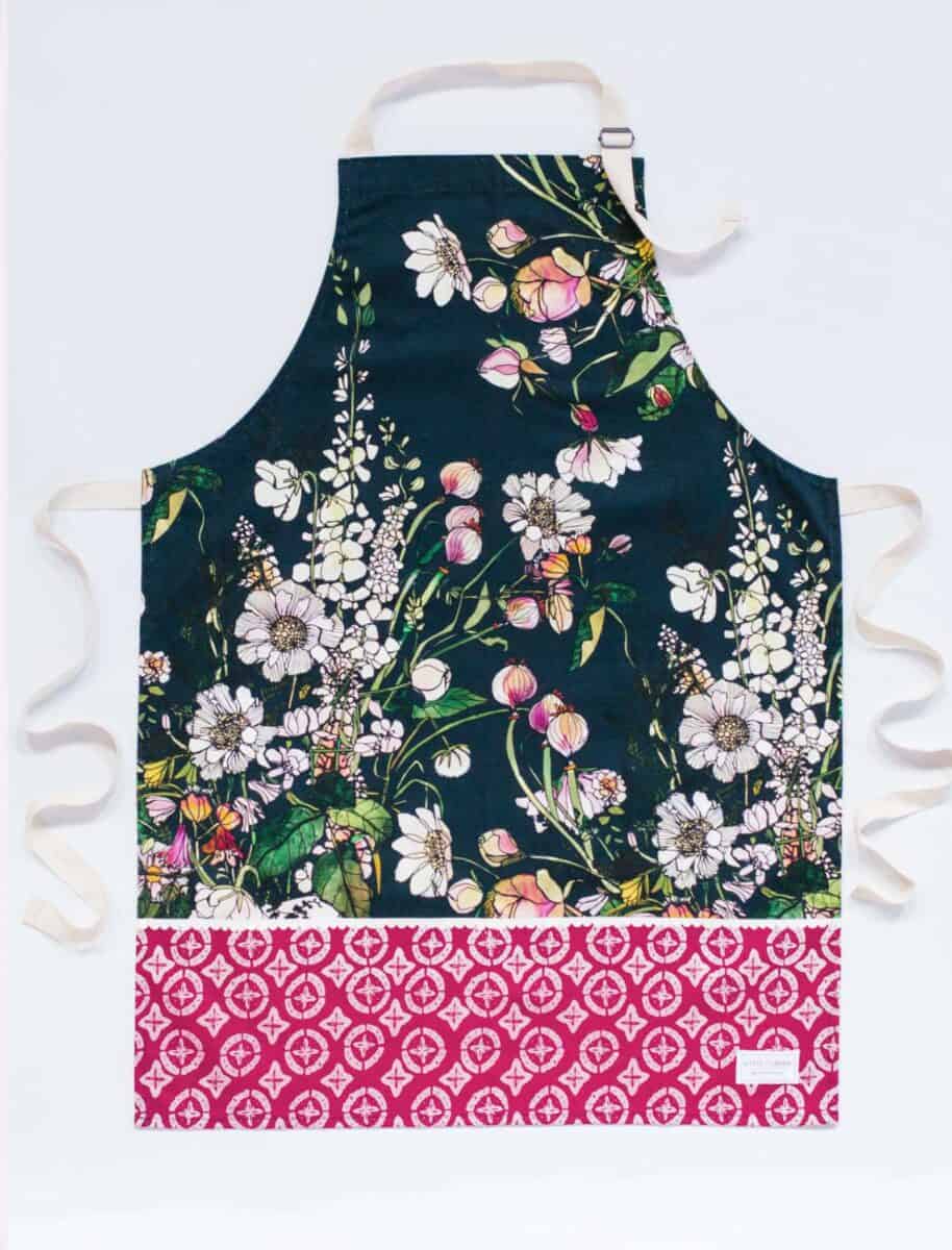 White blooms apron by katie cardew