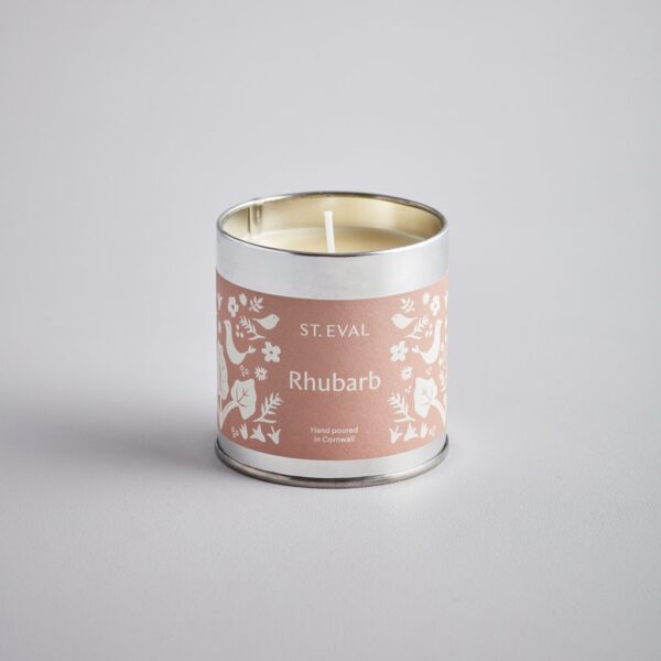 Rhubarb scented tin candle by st eval