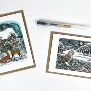 10 notecards with white envelopes. Artwork by Angela Harding. Printed in the UK.