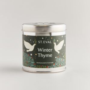 Winter thyme tin candle by st eval