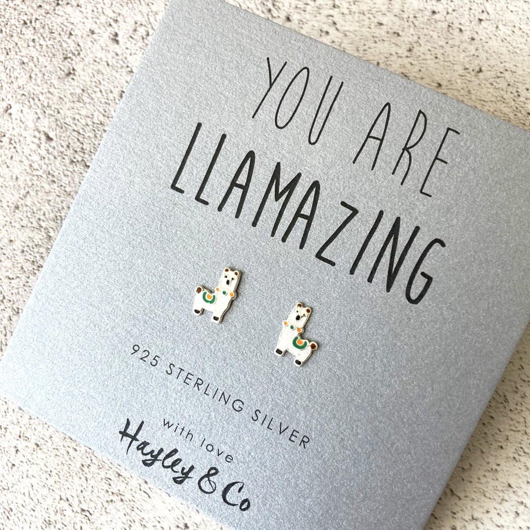 Llama Sterling Silver Earrings by Hayley & Co