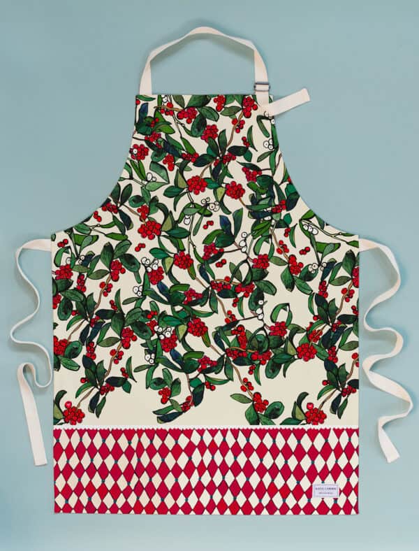 Winter berries apron by katie cardew