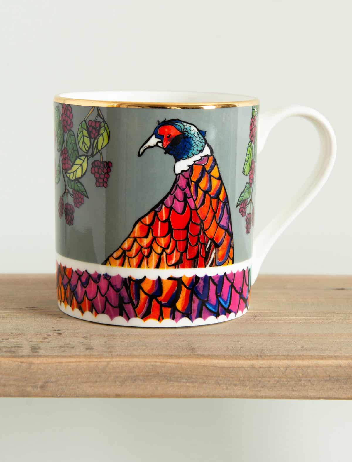 Pheasant mug by katie cardew