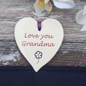 Grandma ceramic heart by broadlands pottery