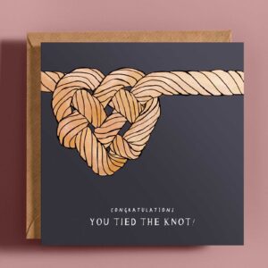 Wedding knot card by katie cardew