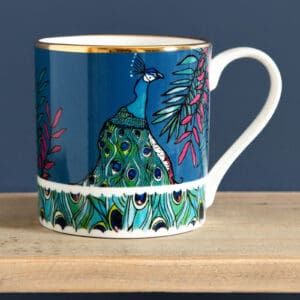 Peacock mug by katie cardew