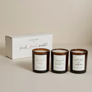 Fresh, Floral, Oriental Votive Candle Gift Set by Plum & Ashby