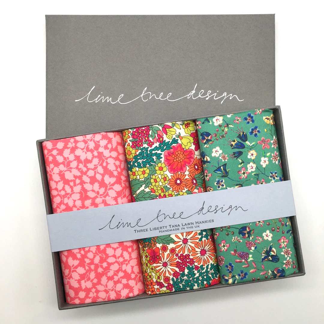 Happy days liberty hankies by lime tree design