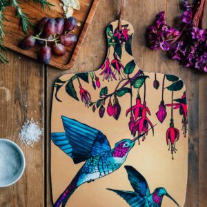 Hummingbird large platter board by katie cardew