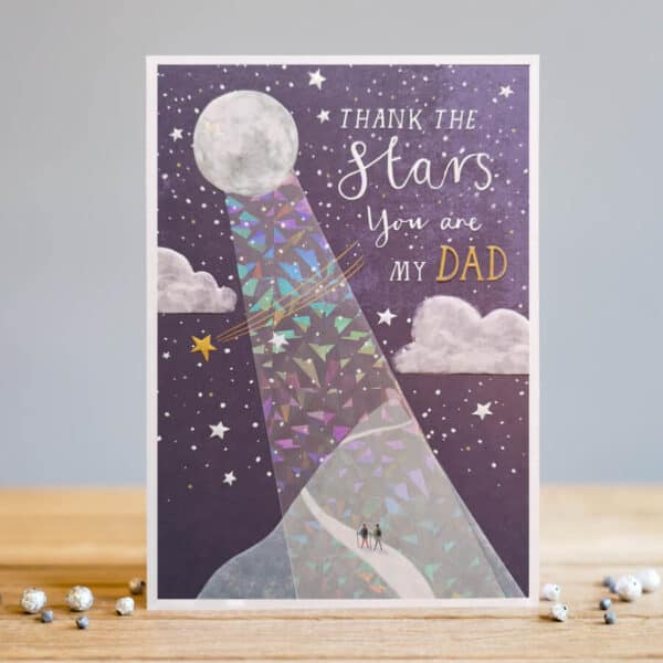 Dad stars card by louise tiler