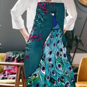 Peacock apron by katie cardew