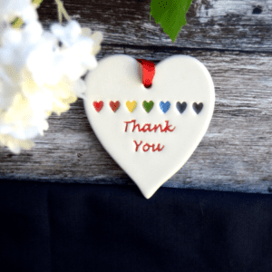 Ceramic heart - broadlands pottery