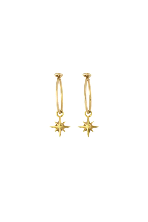 Gold starlight earrings by one & eight