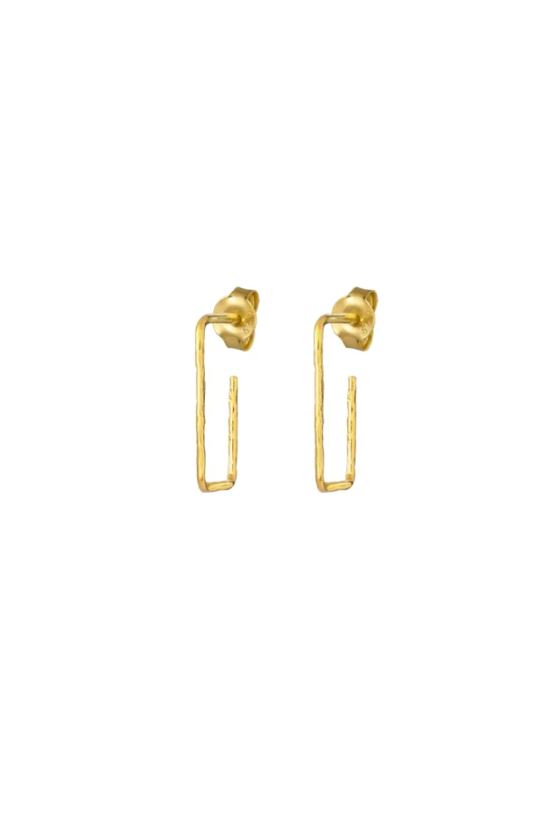 Gold milan earrings by one & eight