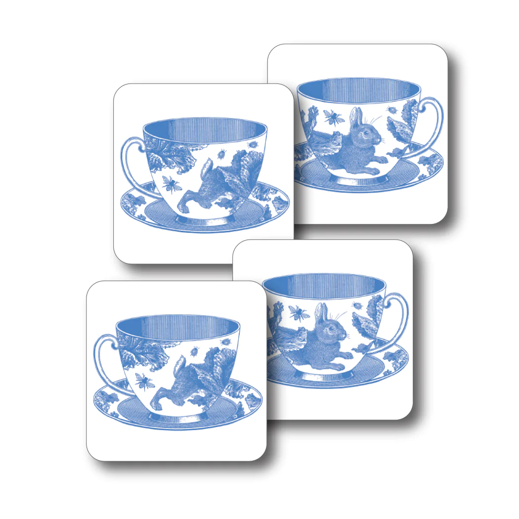 Teacups set of 4 coasters by thornback & peel