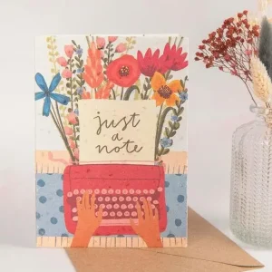 Just A Note' Recycled Seeded Paper Card by Flourish Paperworks