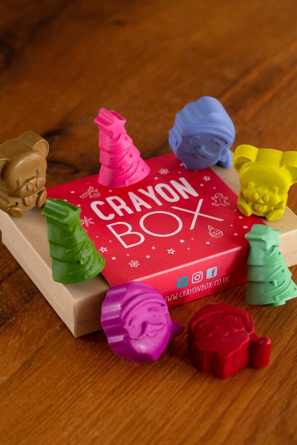 Father christmas crayons by crayon box