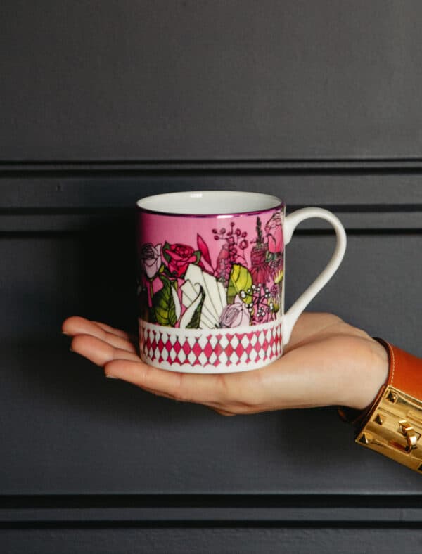 Pink Blooms Mug by Katie Cardew