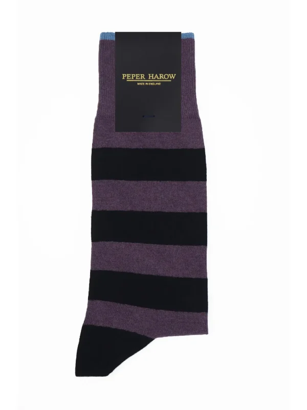 Purple Equilibrium Organic Men's Socks By Peper Harow