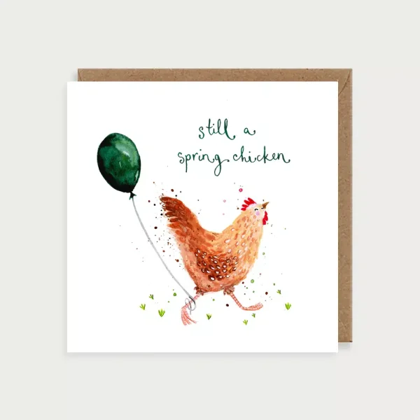 Spring Chicken Card by Louise Mulgrew