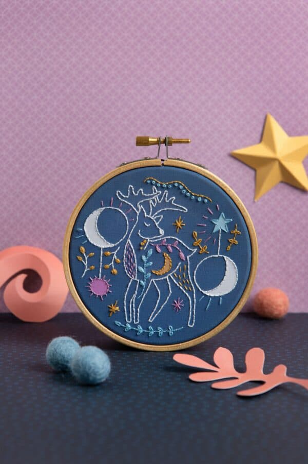 Celestial Deer Mini Embroidery Kit by Hawthorn Handmade
