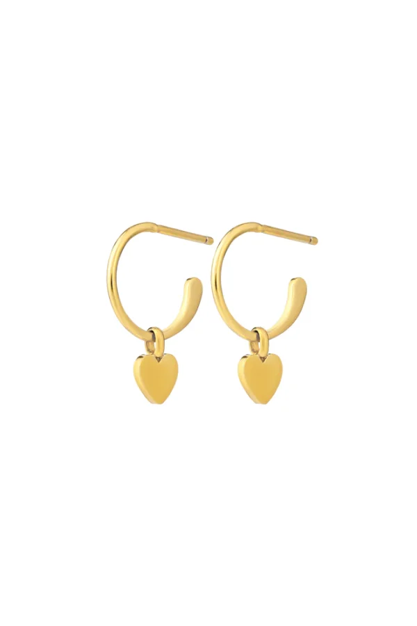 Gold Rosa Earrings by One & Eight Jewellery