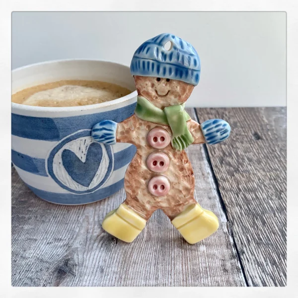 Handmade Porcelain Cozy Gingerbread Man by ShellyLee