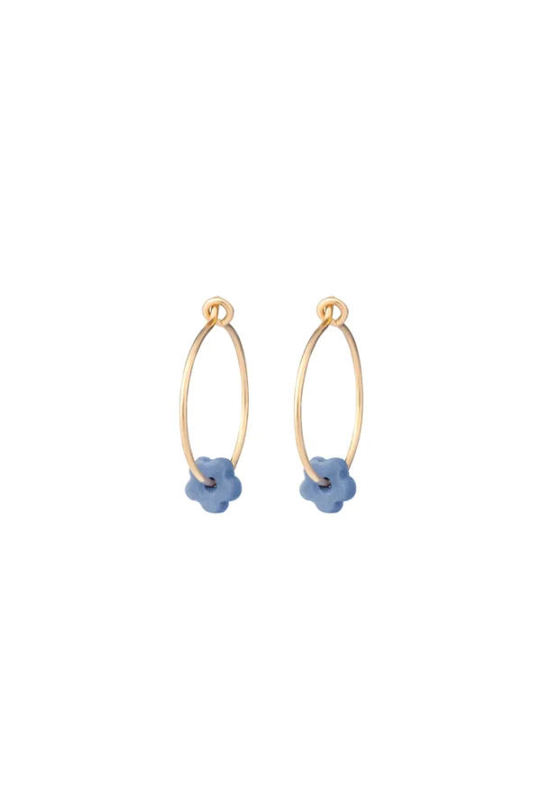 Lapis Petal Earrings by One & Eight Jewellery