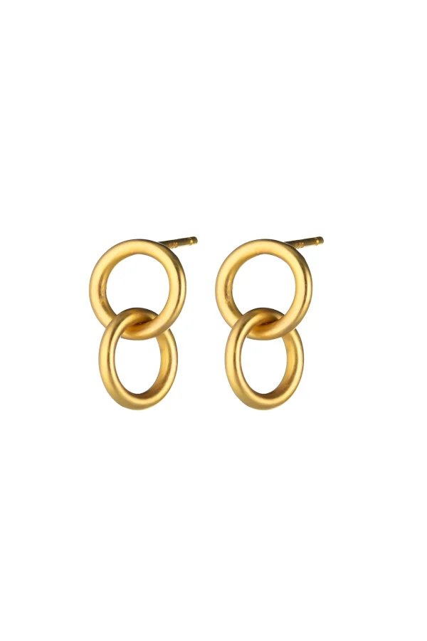 Gold Paris Earrings by One & Eight Jewellery