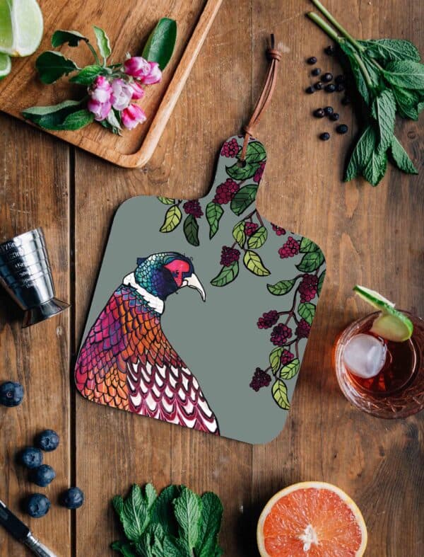 Pheasant Kitchen Board by Katie Cardew
