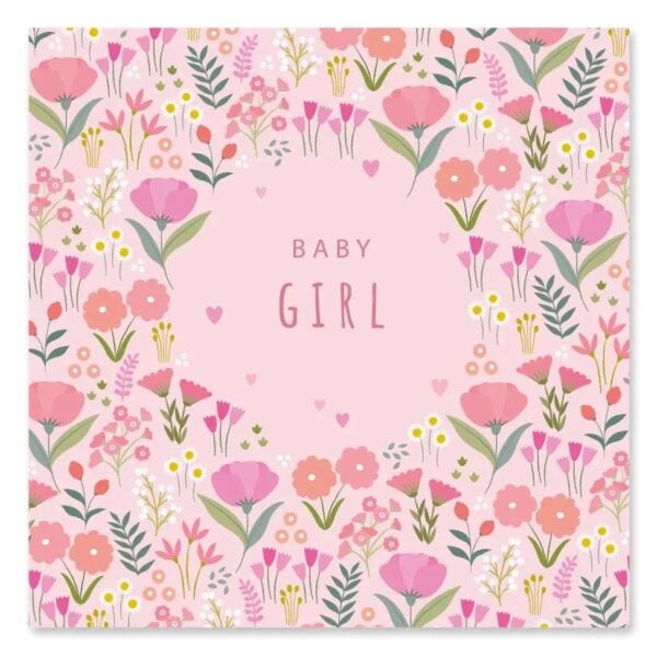 Baby girl card by klara hawkins