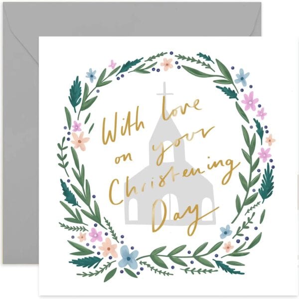Christening day card by old english company