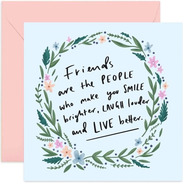 Friends quote card by Old English Company