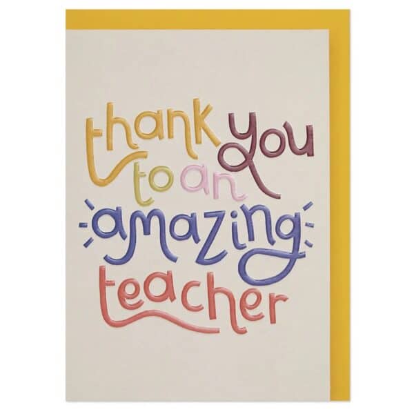 'thank you to an amazing teacher' card By Raspberry Blossom